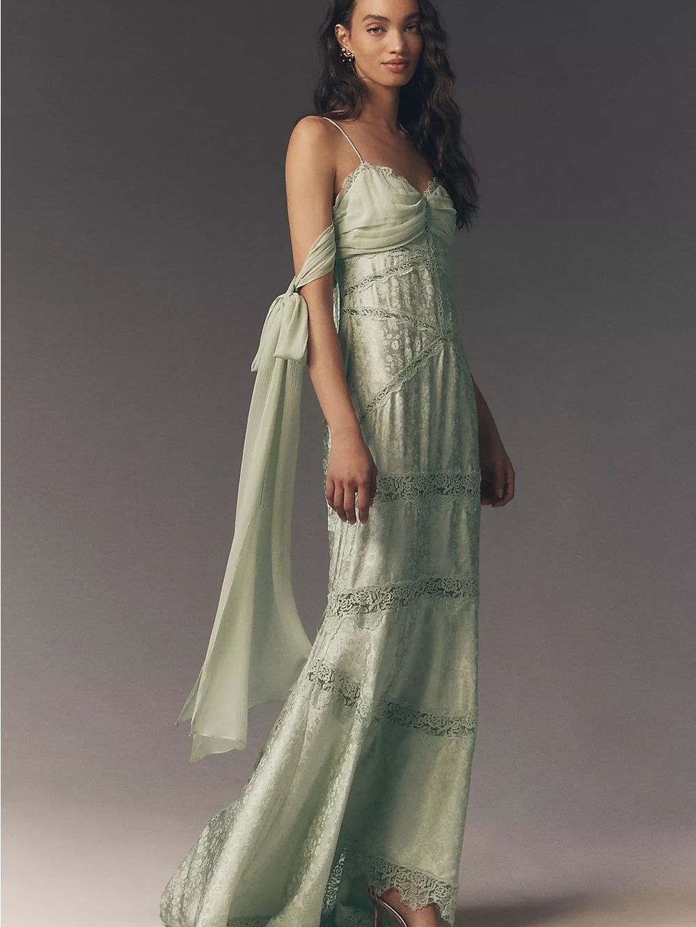 For Love & Lemons Rita Silk Maxi Gown - Picture 5 of 6